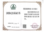 中國防靜電裝備分會團隊會員證書 中國防靜電裝備分會團隊會員證書
